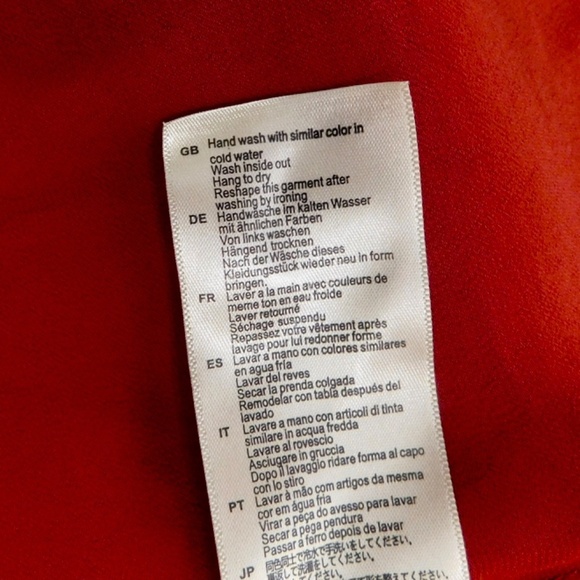 SCOTCH & SODA Maison Scotch Red Satin Wrap Dress Solid Party Cocktails Medium - Picture 13 of 14